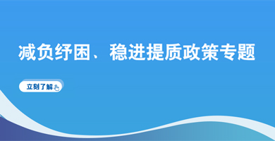 减负纾困、稳进提质政策专题